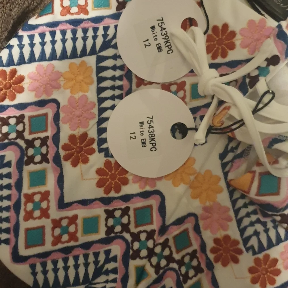 Matching short two piece set streetheart festival set embroidery co ord size 12 - Picture 4 of 4